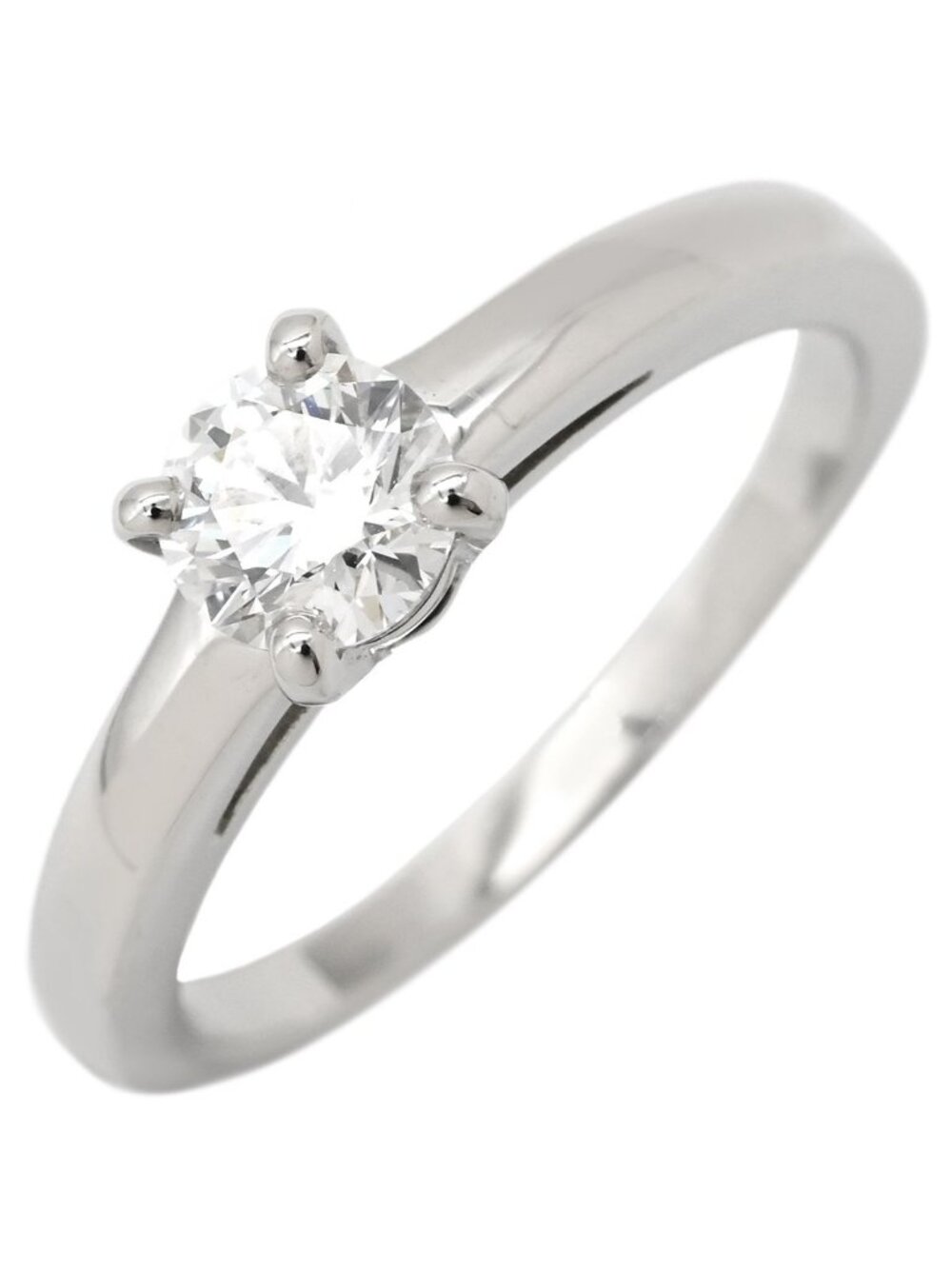 Bvlgari Ring Griffe Diamond Platinum Silver Standing Claw